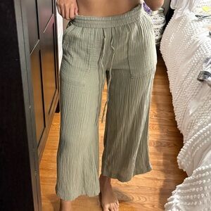 Target Olive Wide-Leg Pants